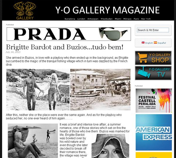 yogallery_portada diseño de pagina web sobre lujo y buen gusto