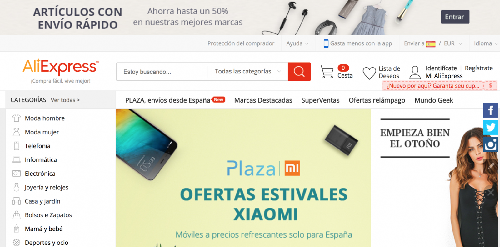 tienda online aliexpress