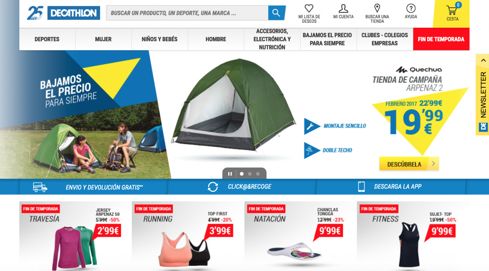 Tienda online decathlon